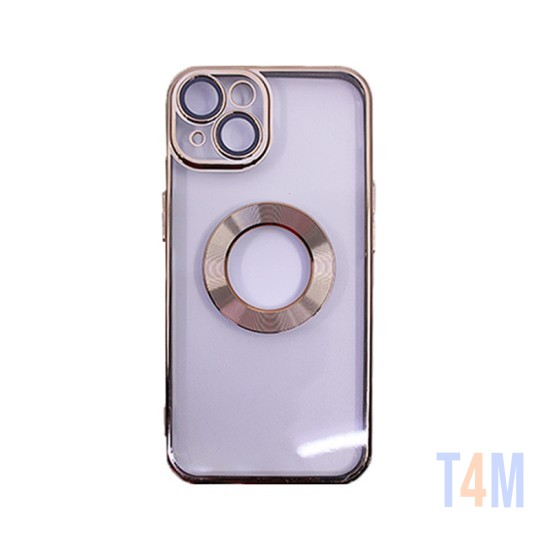 Hard Silicone Case with Camera Protector for Apple iPhone 14 Gold